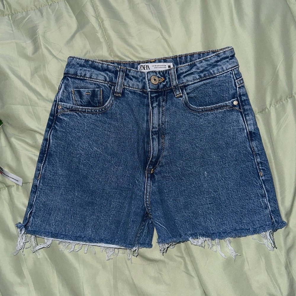 ZARA High Rise Denim Shorts